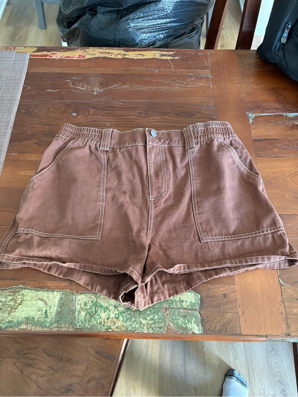 Full Tilt Brown High-Waist Casual Shorts